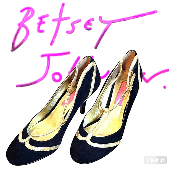 BETSEY JOHNSON Cross Strap SHORT HEEL Stiletto MARY JANE DANCE PUMPS 🩰BEAUTIFUL - Picture 2 of 16